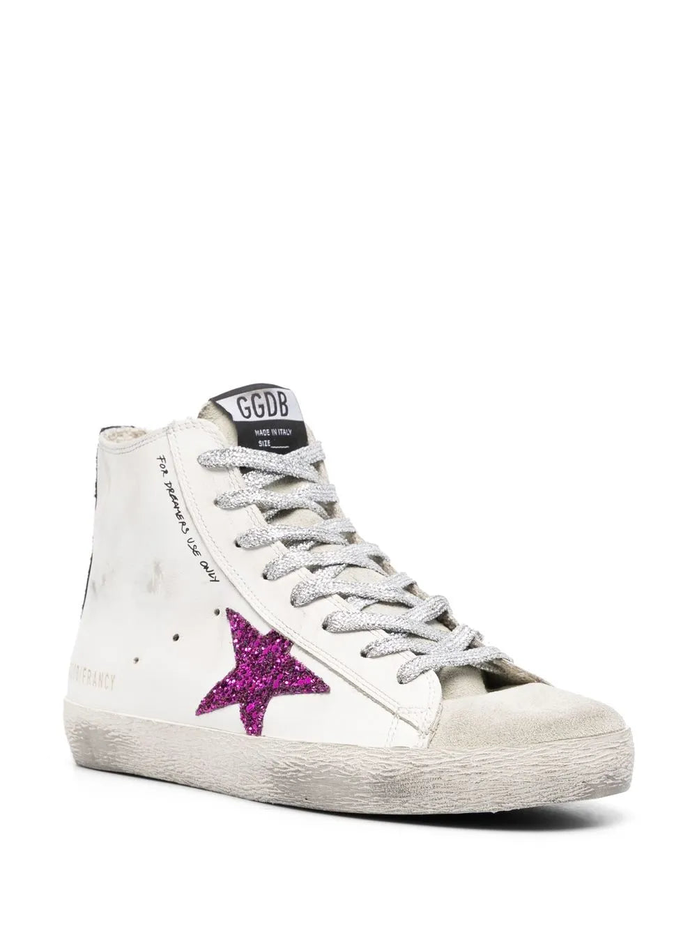 Golden Goose star patch leather high-top sneakers