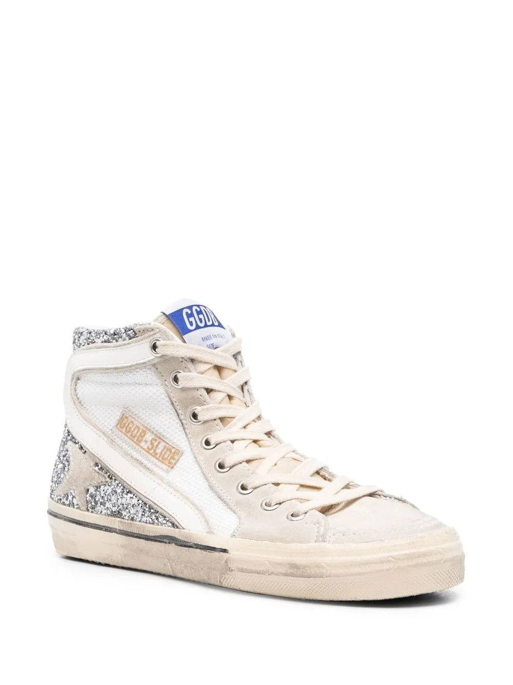 Golden Goose glitter-detail leather high-top sneakers