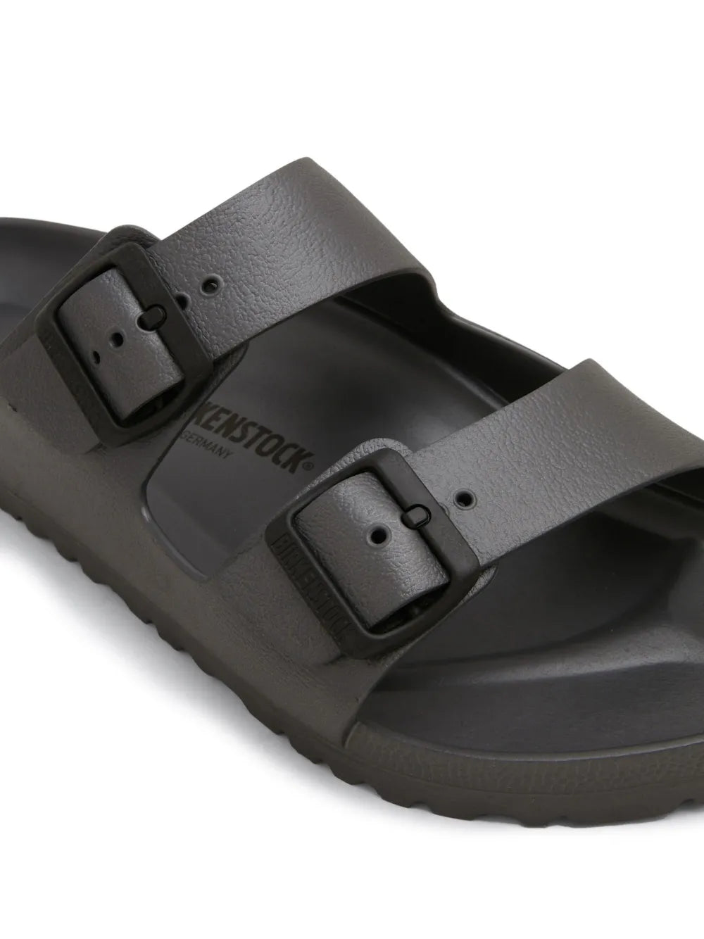 Birkenstock logo-debossed double-strap slides