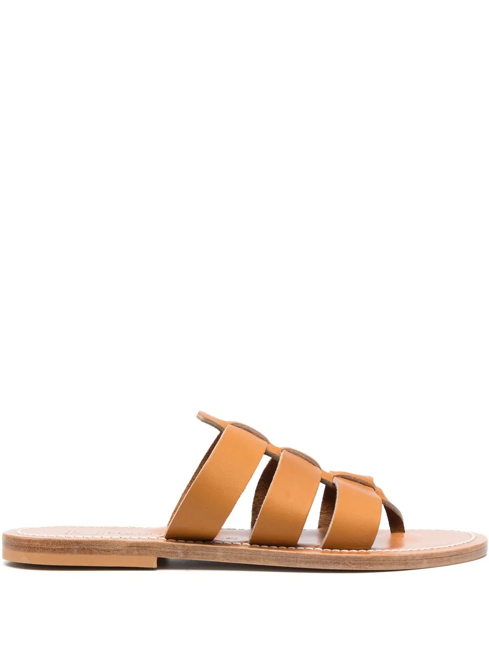 K. Jacques caged-design calf-leather slides