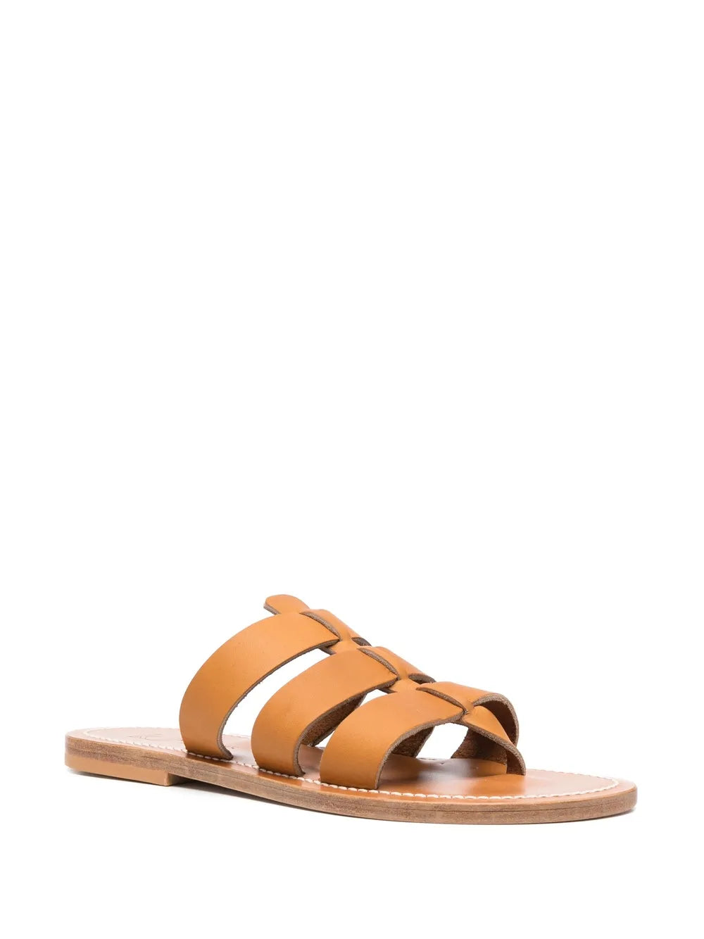 K. Jacques caged-design calf-leather slides