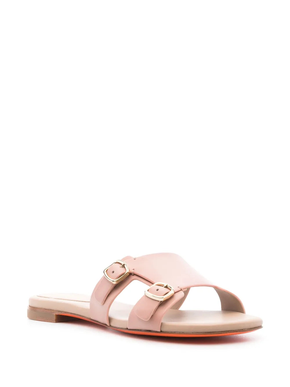 Santoni double-strap flat leather sandals