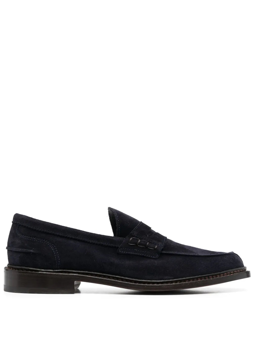 Tricker's penny-slot calf-suede loafers