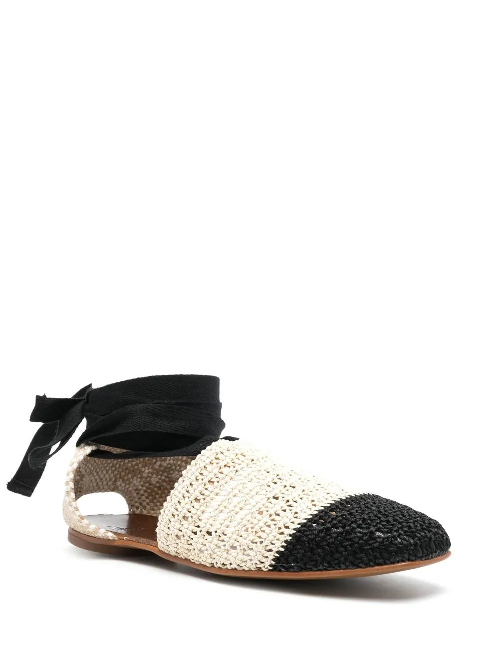 Castañer woven two-tone espadrille flats