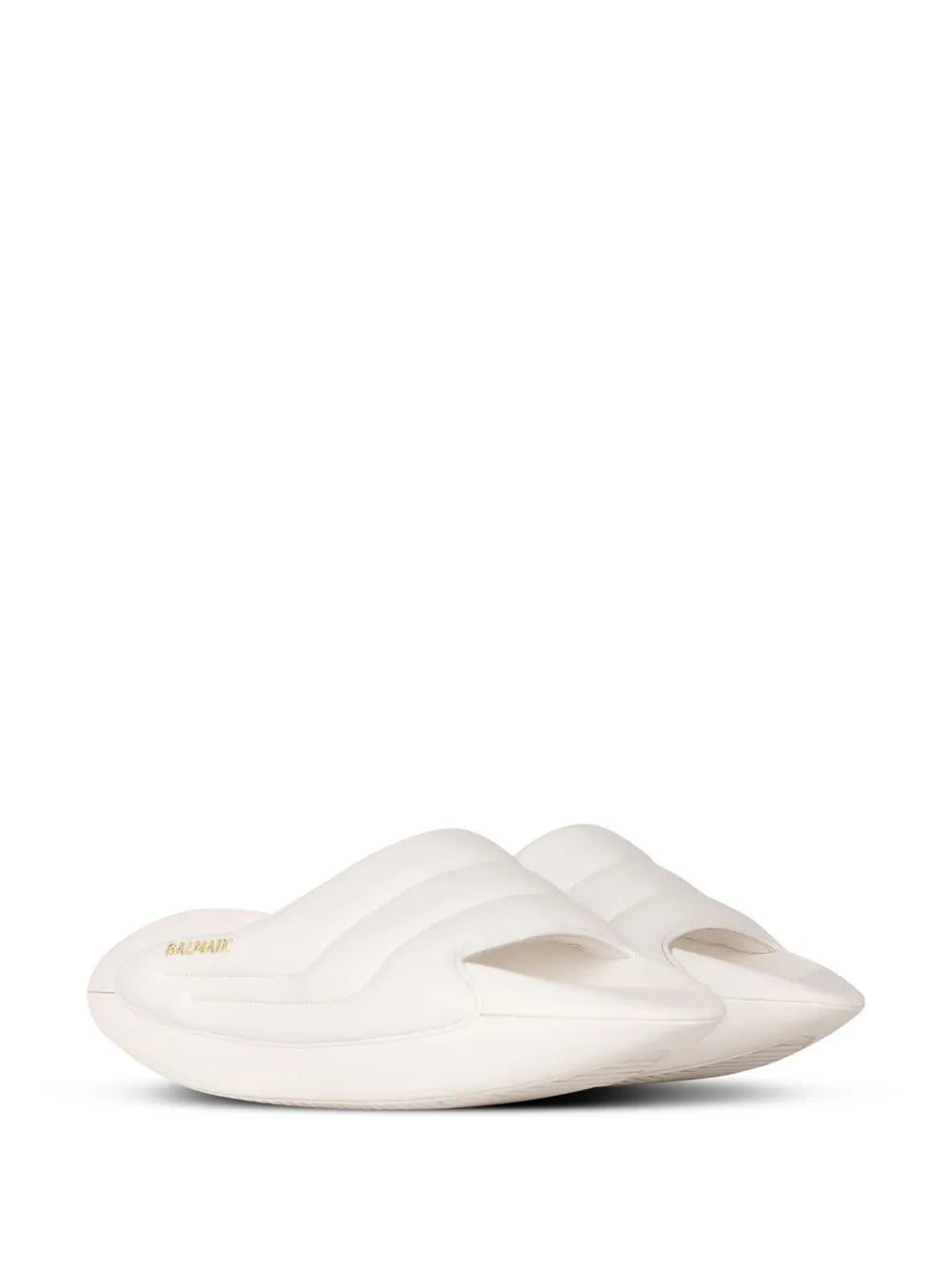 Balmain B-IT quilted leather slides