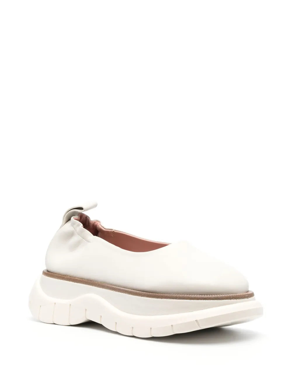 Sunnei round-toe leather ballerina shoes