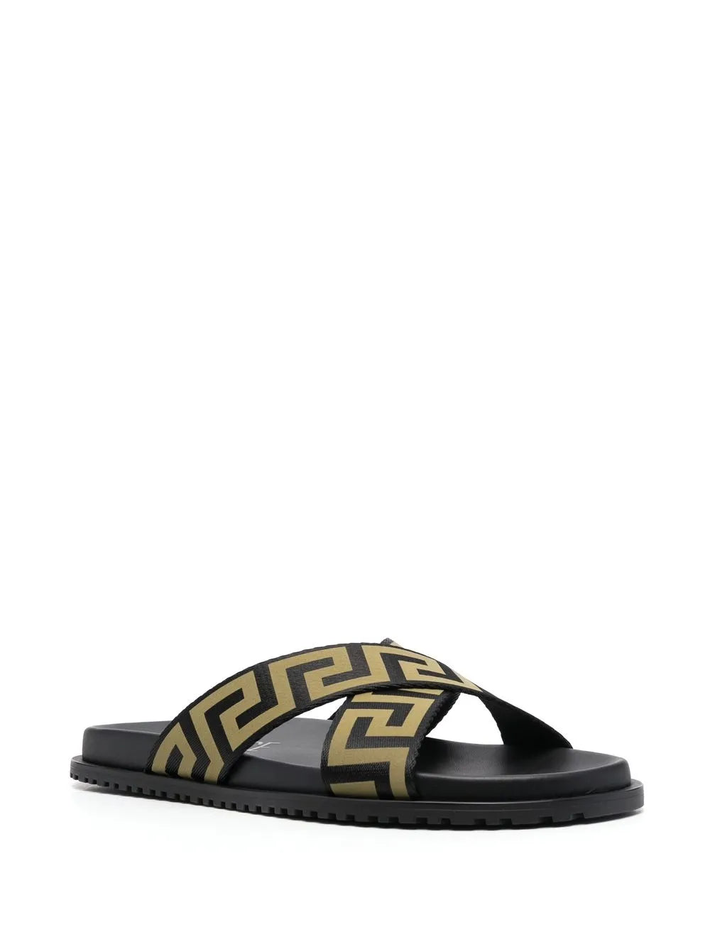 Versace logo-print open-toe slides