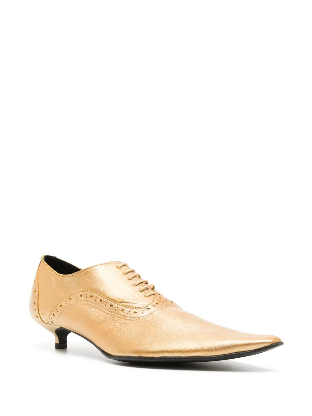 Comme Des Garçons kitten heel pointed-toe brogues