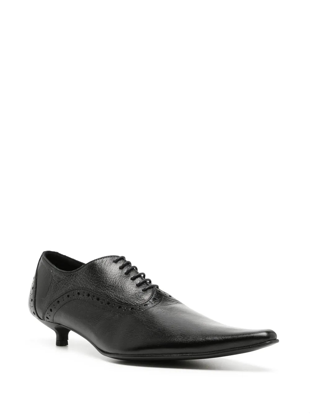 Comme Des Garçons kitten heel pointed-toe brogues