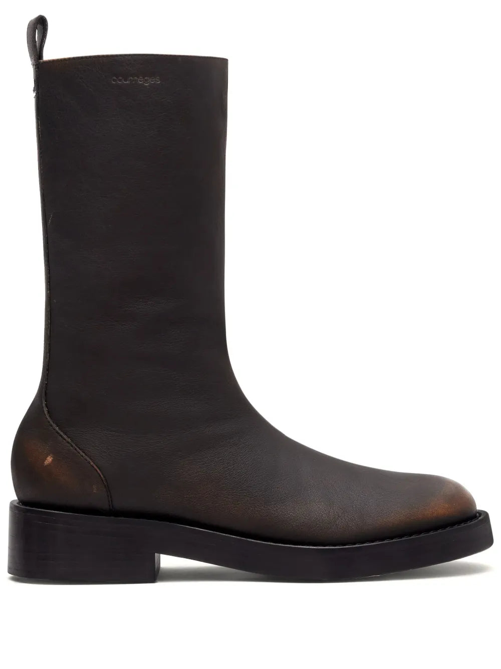 Courrèges Rider Patina leather boots