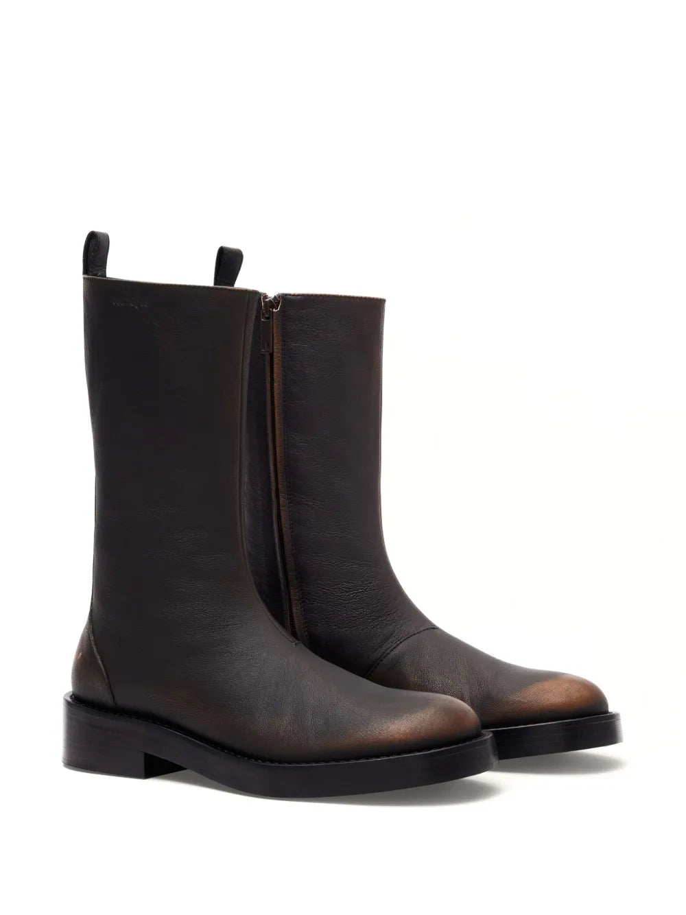 Courrèges Rider Patina leather boots