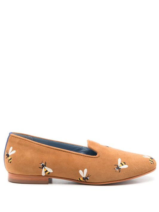 Blue Bird Shoes Hive embroidered-design loafers
