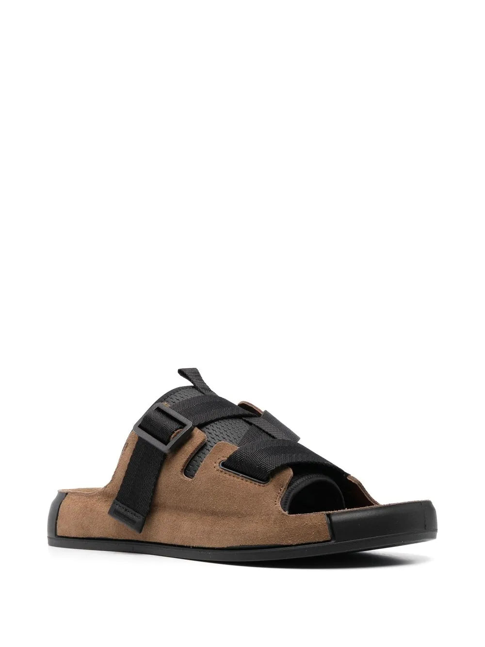 Stone Island Shadow Project crossover fastening suede slides