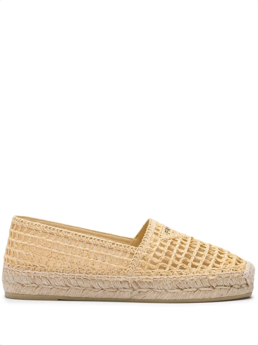 Prada logo-plaque satin espadrilles