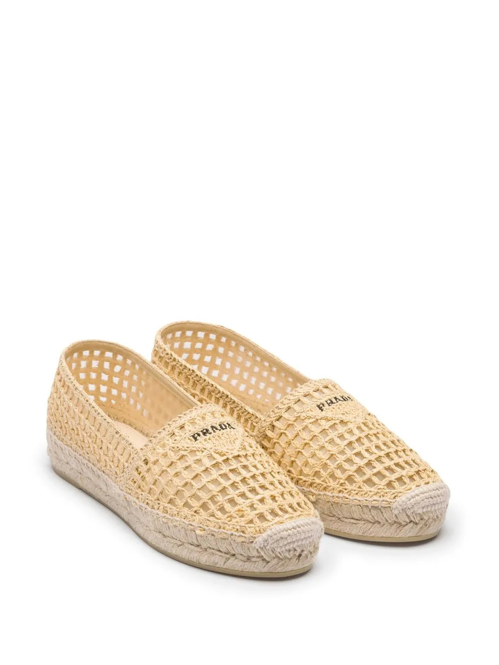 Prada logo-plaque satin espadrilles
