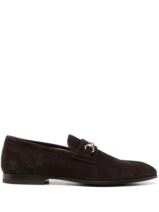 Scarosso buckle-detail suede loafers