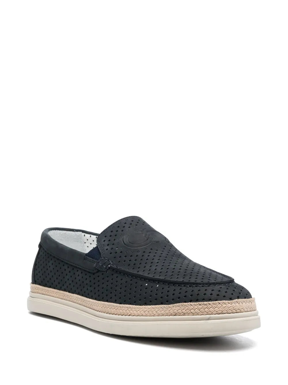 Casadei Nabuk perforated-leather espadrilles