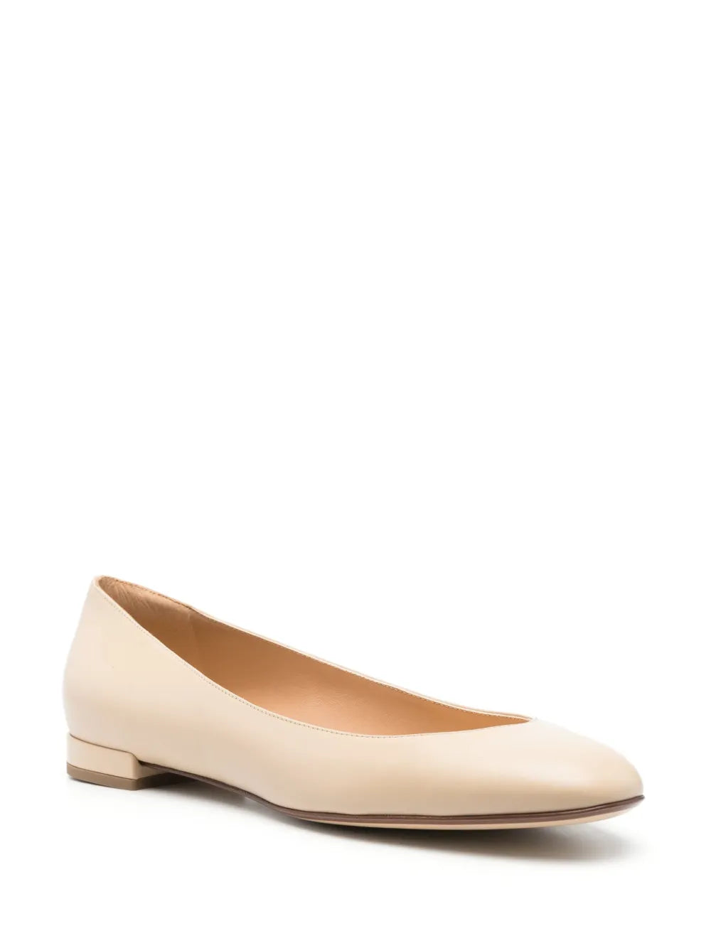 Francesco Russo leather ballerina shoes