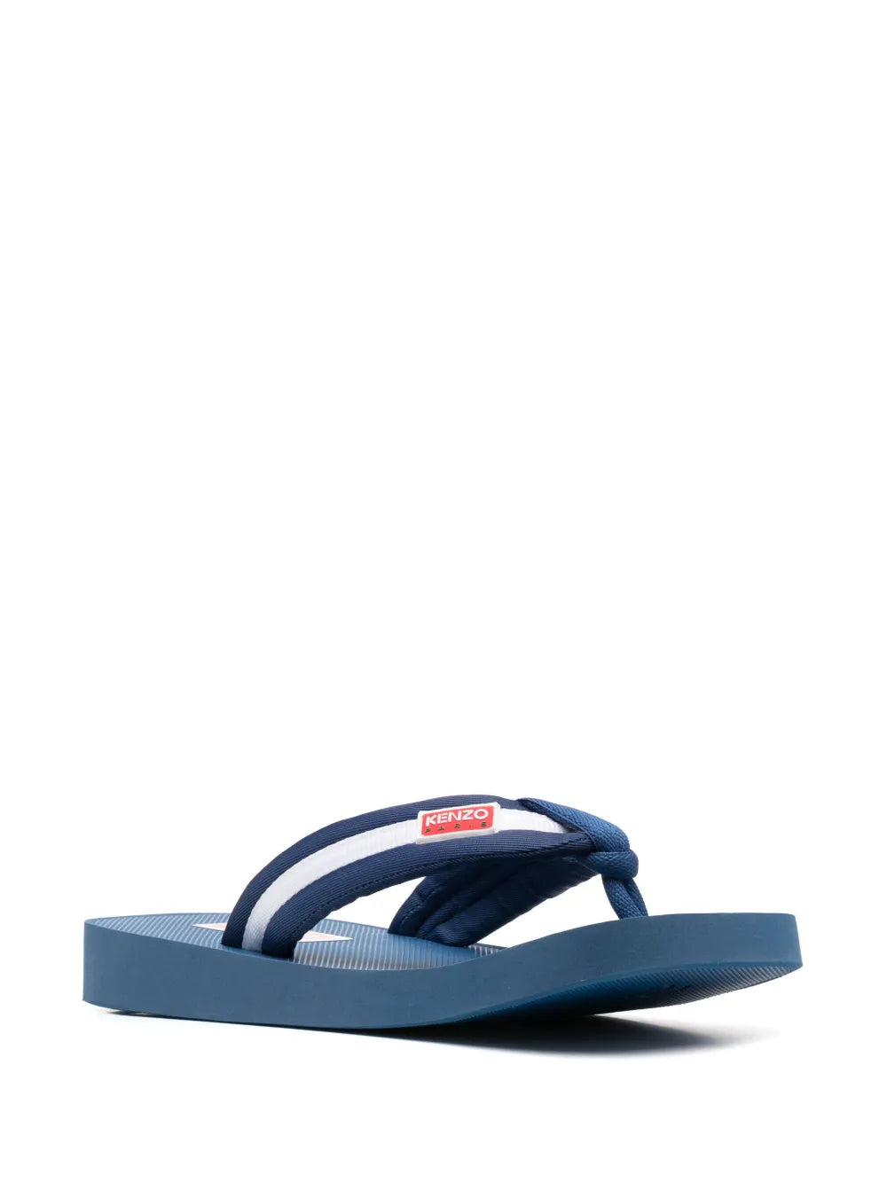 Kenzo logo-patch striped flip flops