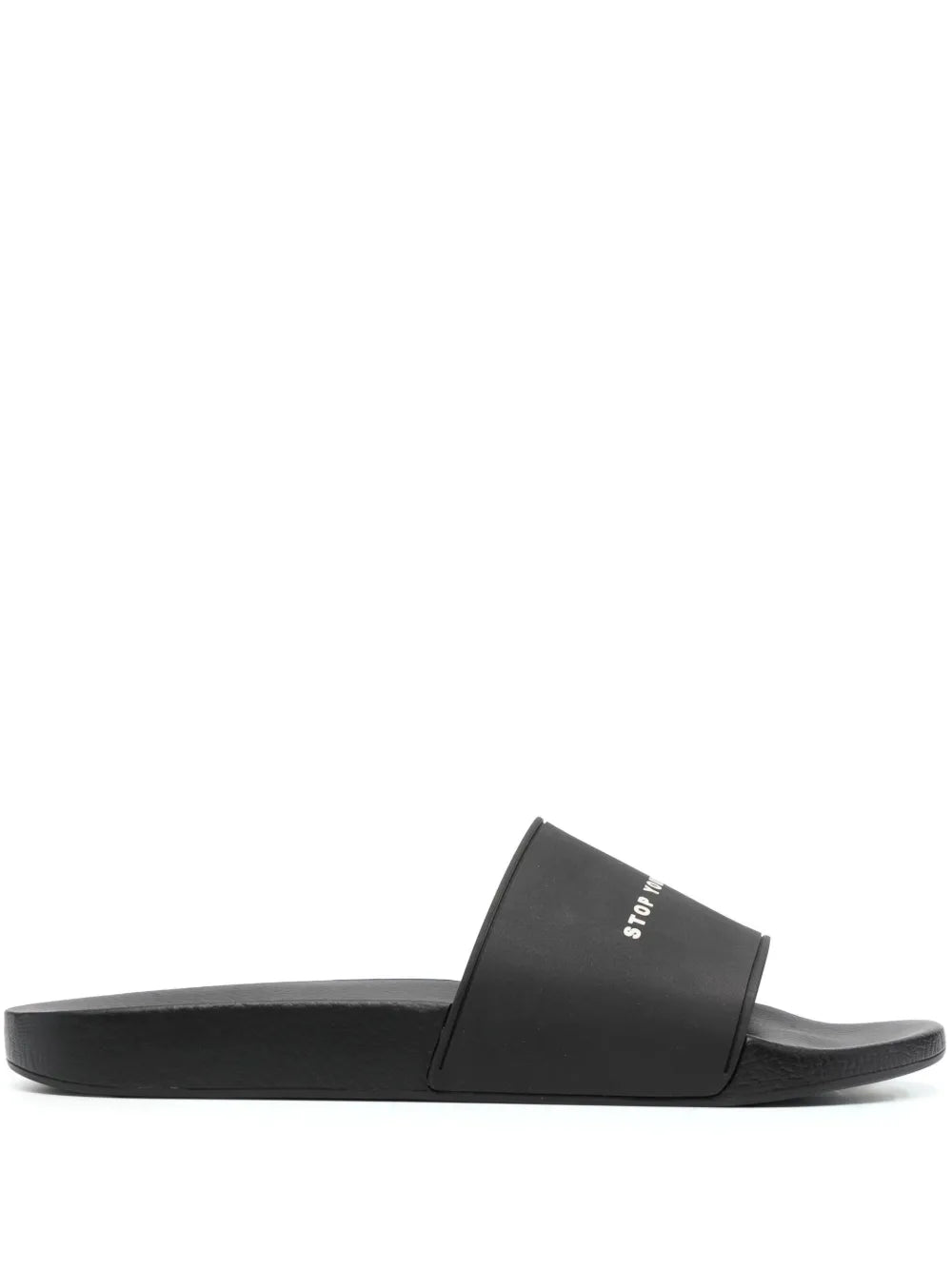 Rick Owens DRKSHDW slogan-print slides
