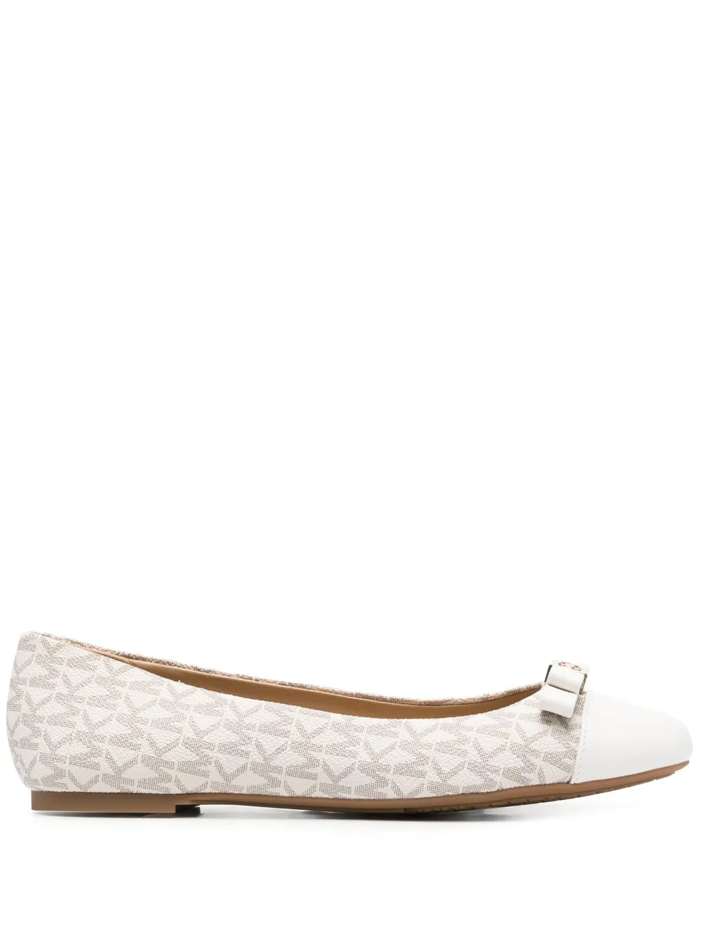 Michael Michael Kors Andrea bow-detail logo-print ballerina shoes