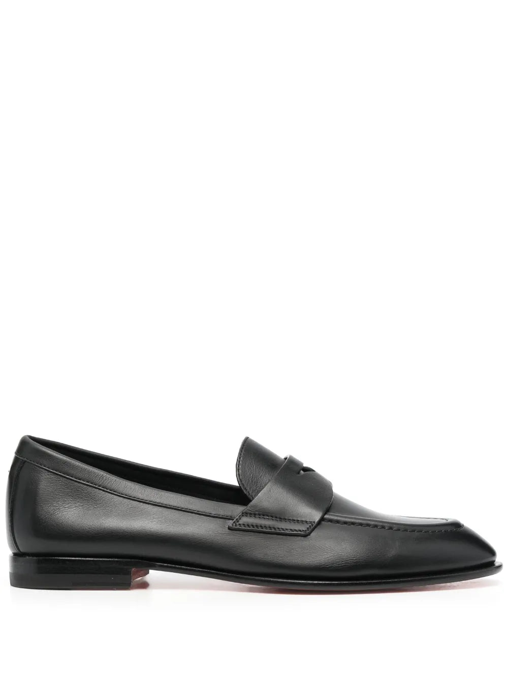 Santoni leather penny loafers
