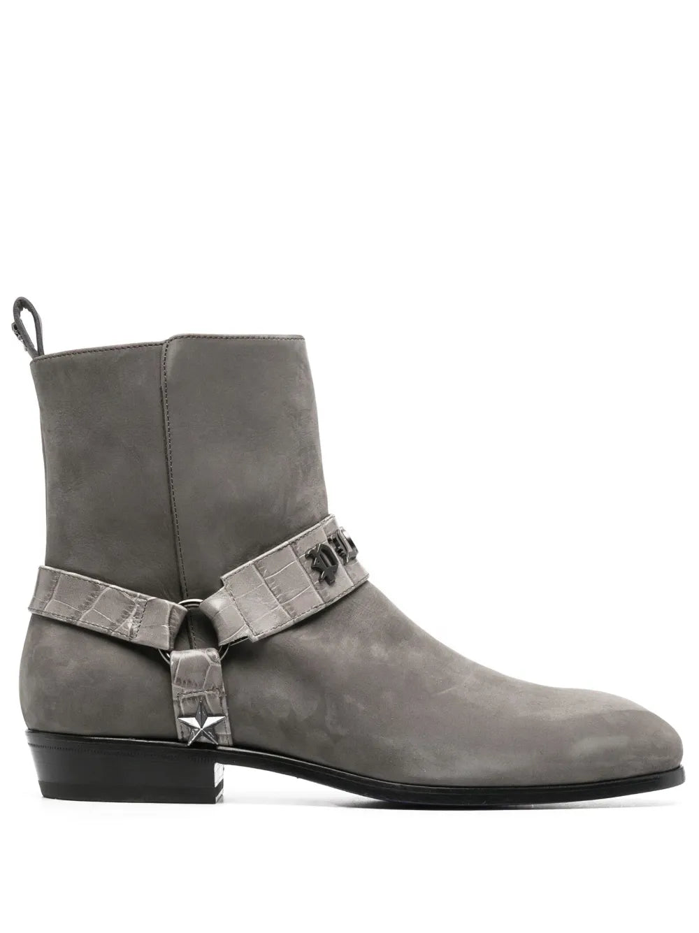 Philipp Plein logo-plaque suede ankle boots