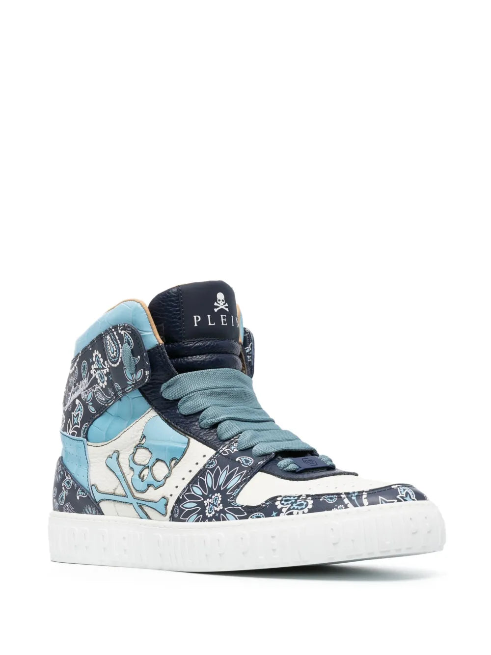 Philipp Plein paisley-print hi-top sneakers