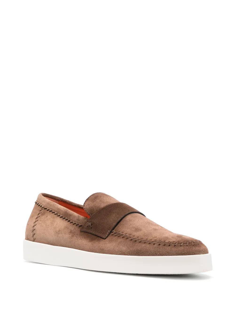 Santoni penny suede loafers