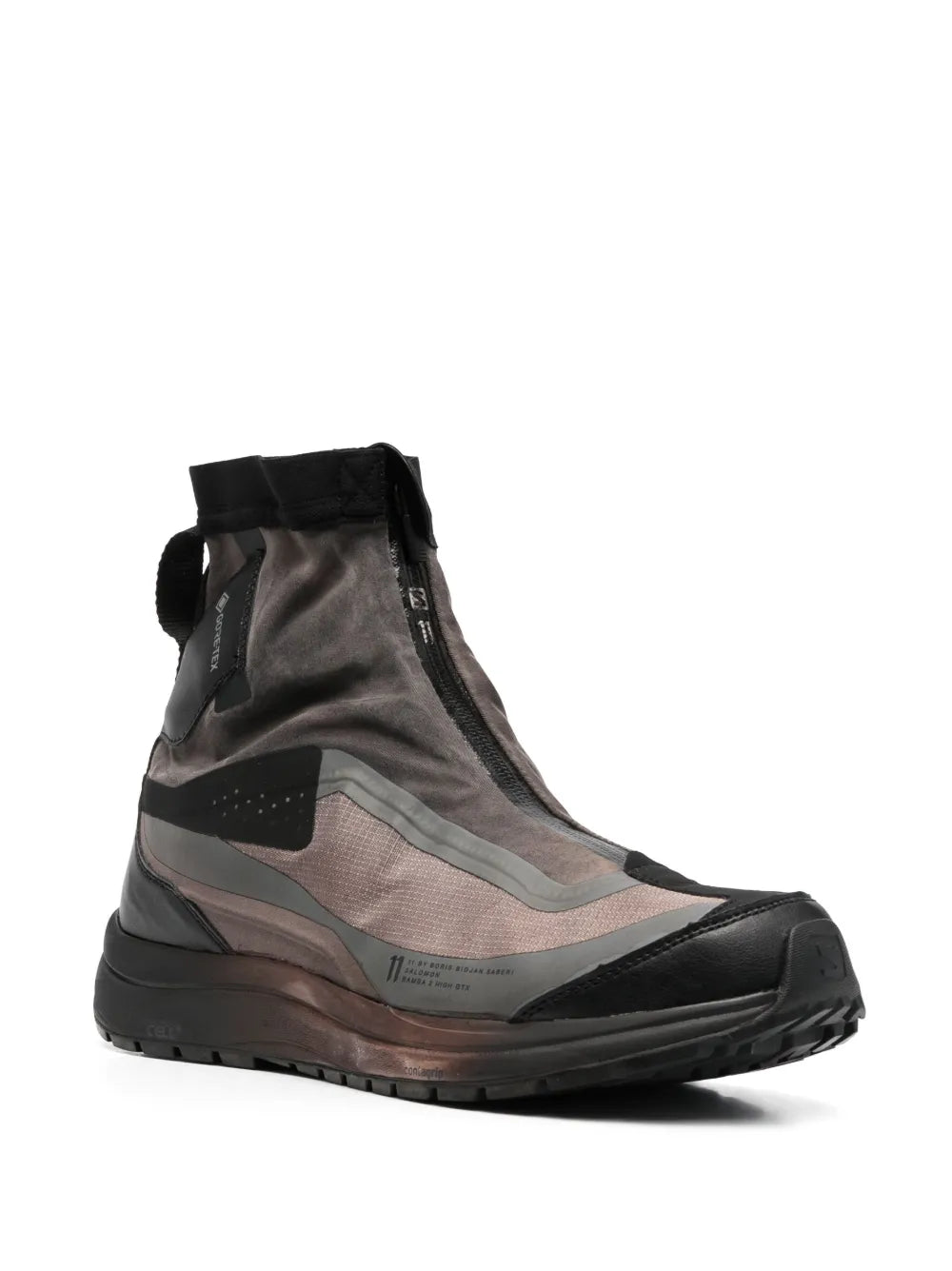 11 By Boris Bidjan Saberi distressed-effect panelled ankle boots
