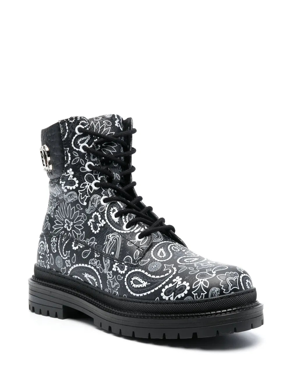 Philipp Plein paisley-print leather ankle boots