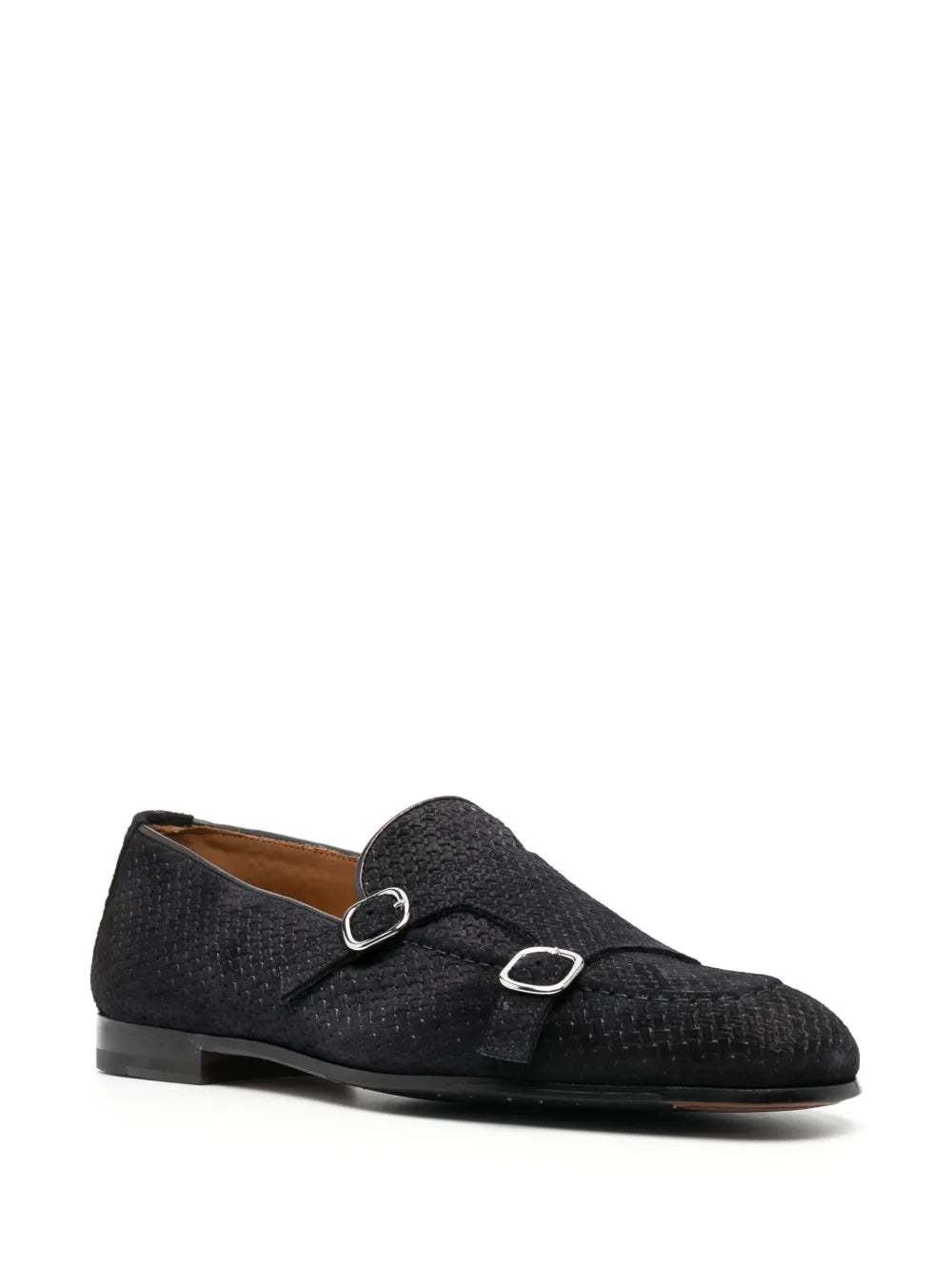 Doucal's interwoven leather monk shoes