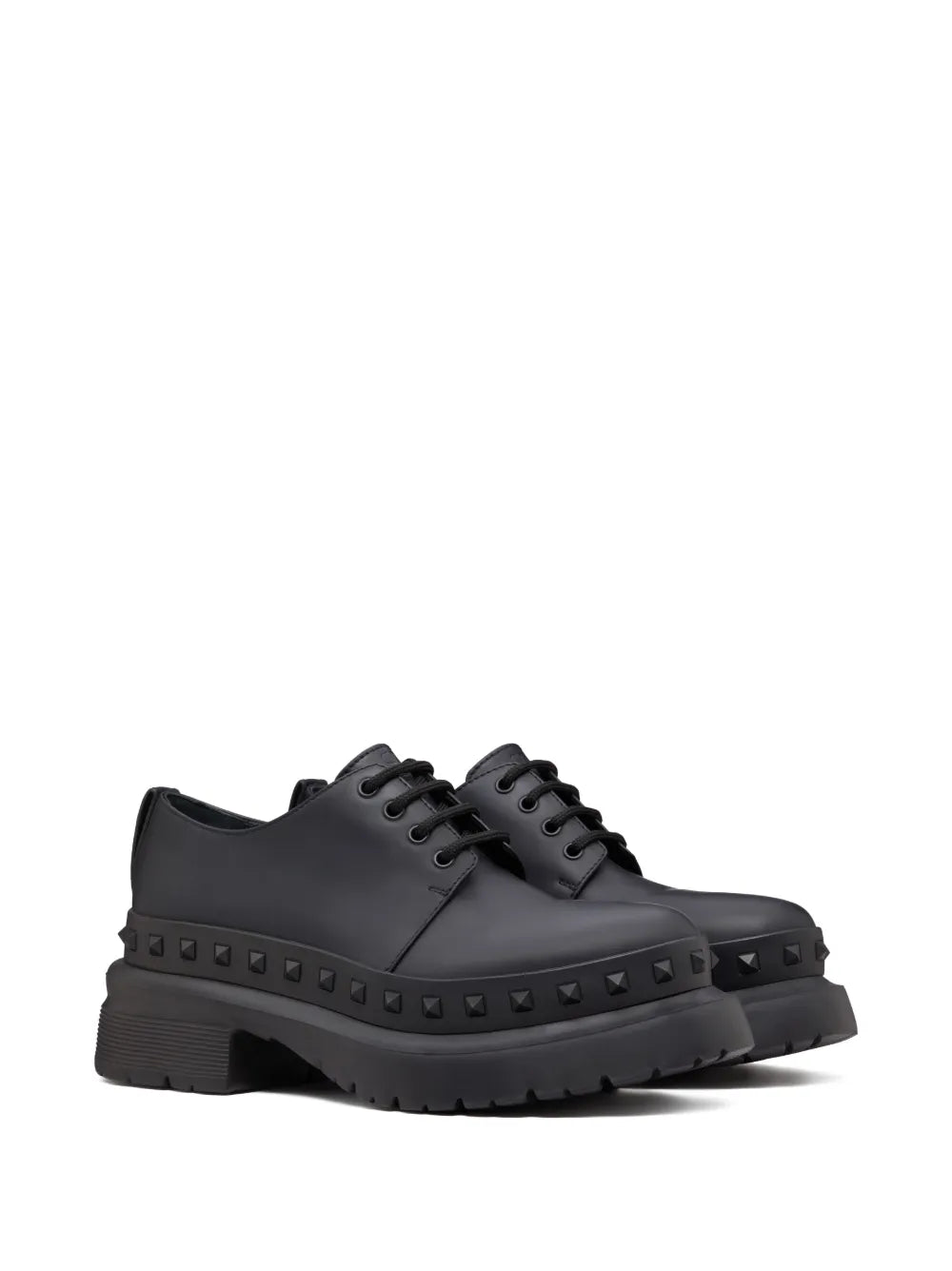 Valentino Garavani M-Way Rockstud leather Derby shoes