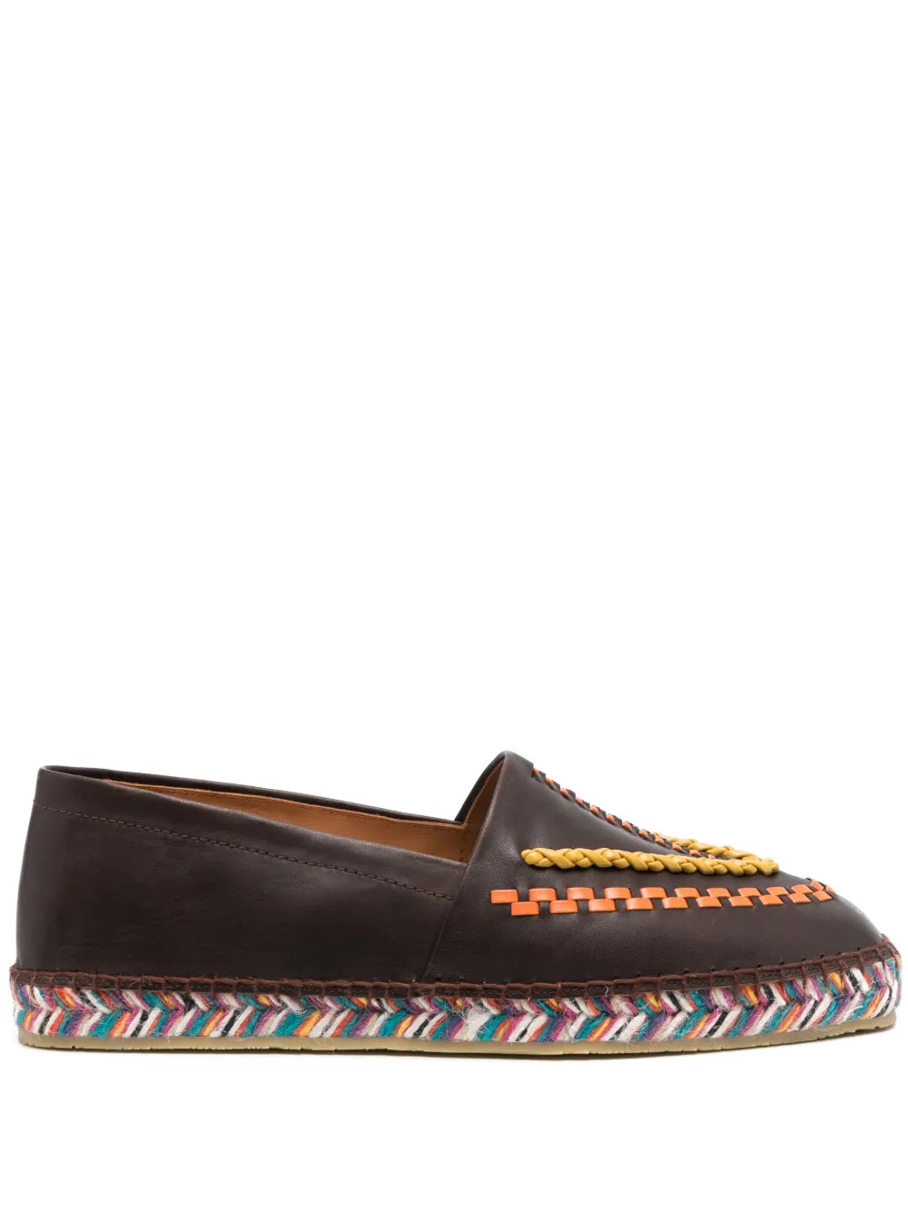 ETRO whipstitch-trim detail loafers