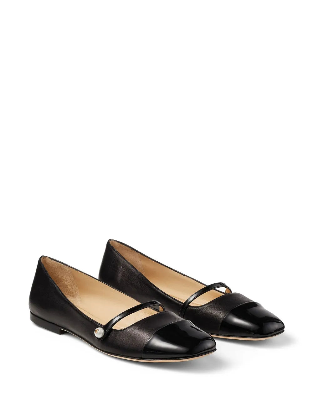 Jimmy Choo Elisa leather ballerina shoes