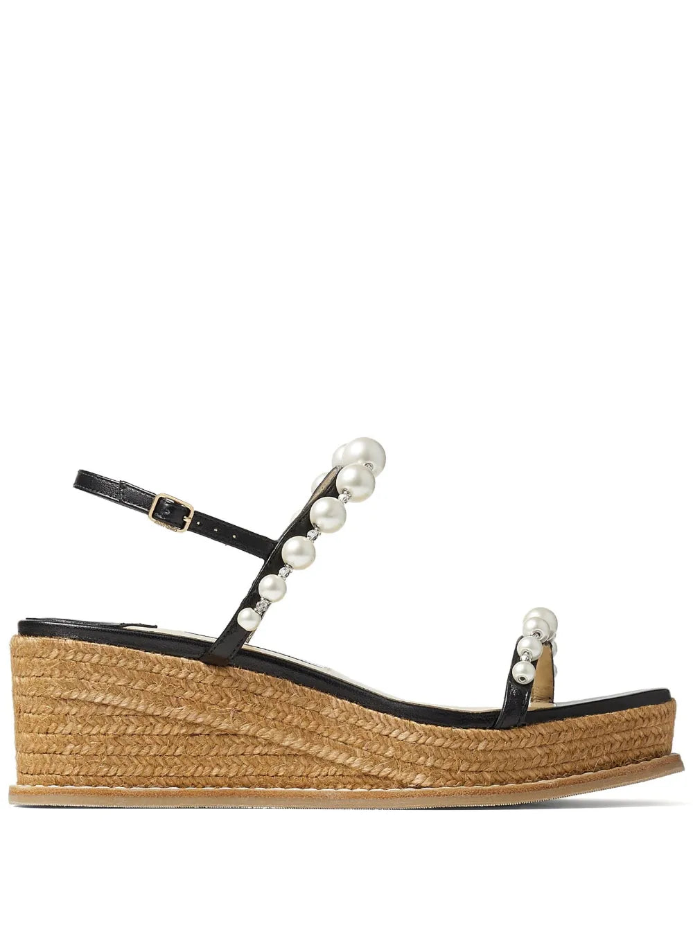Jimmy Choo Amatuus pearl-embellished 60mm wedge espadrilles