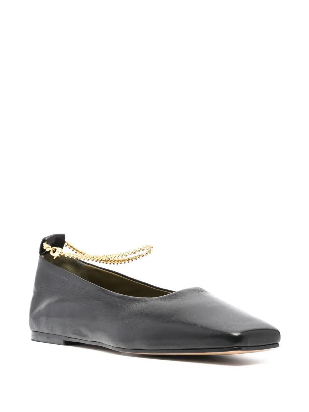 MARIA LUCA chain-link detail ballerina shoes