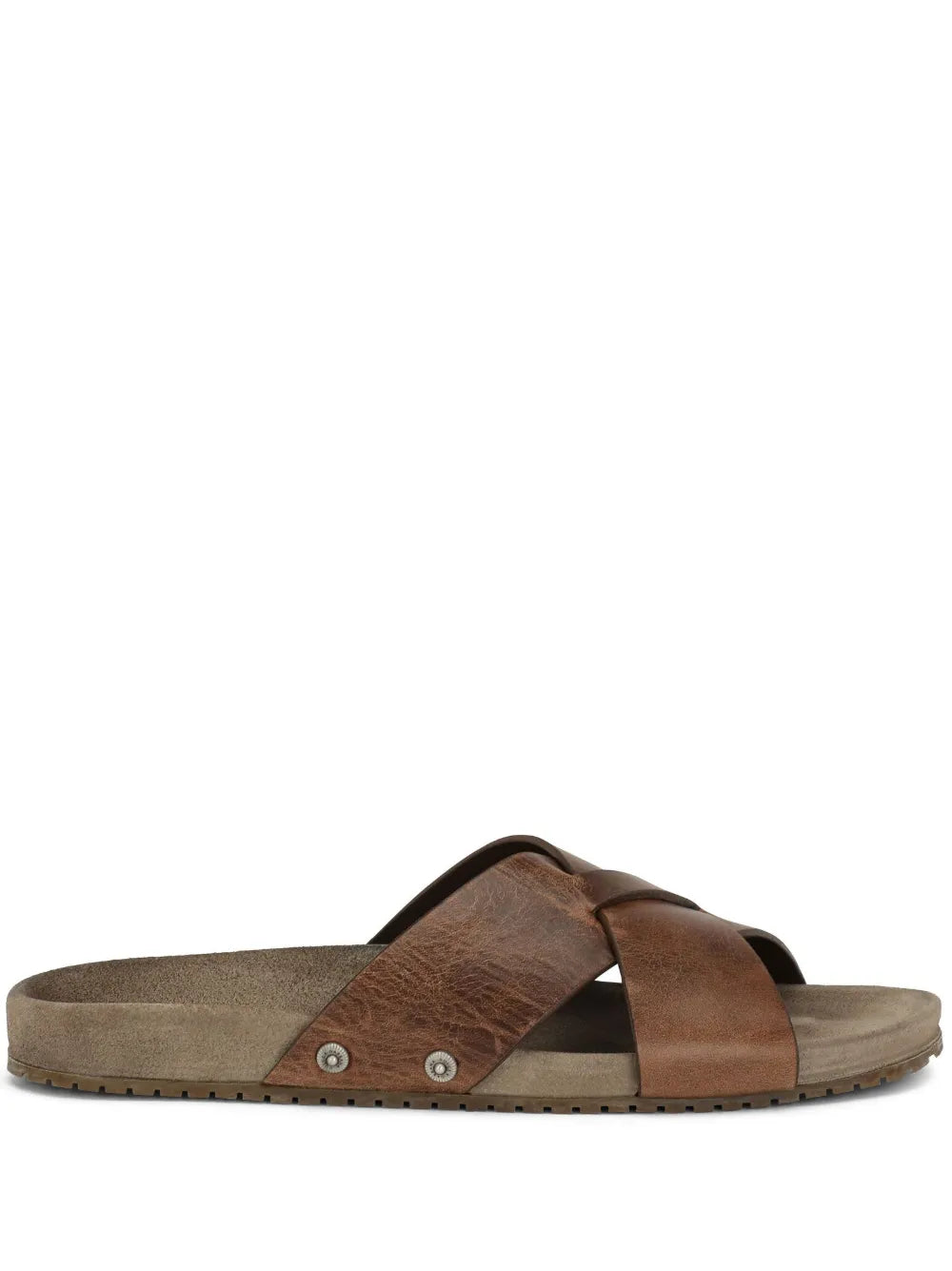 Dolce & Gabbana distressed leather slides