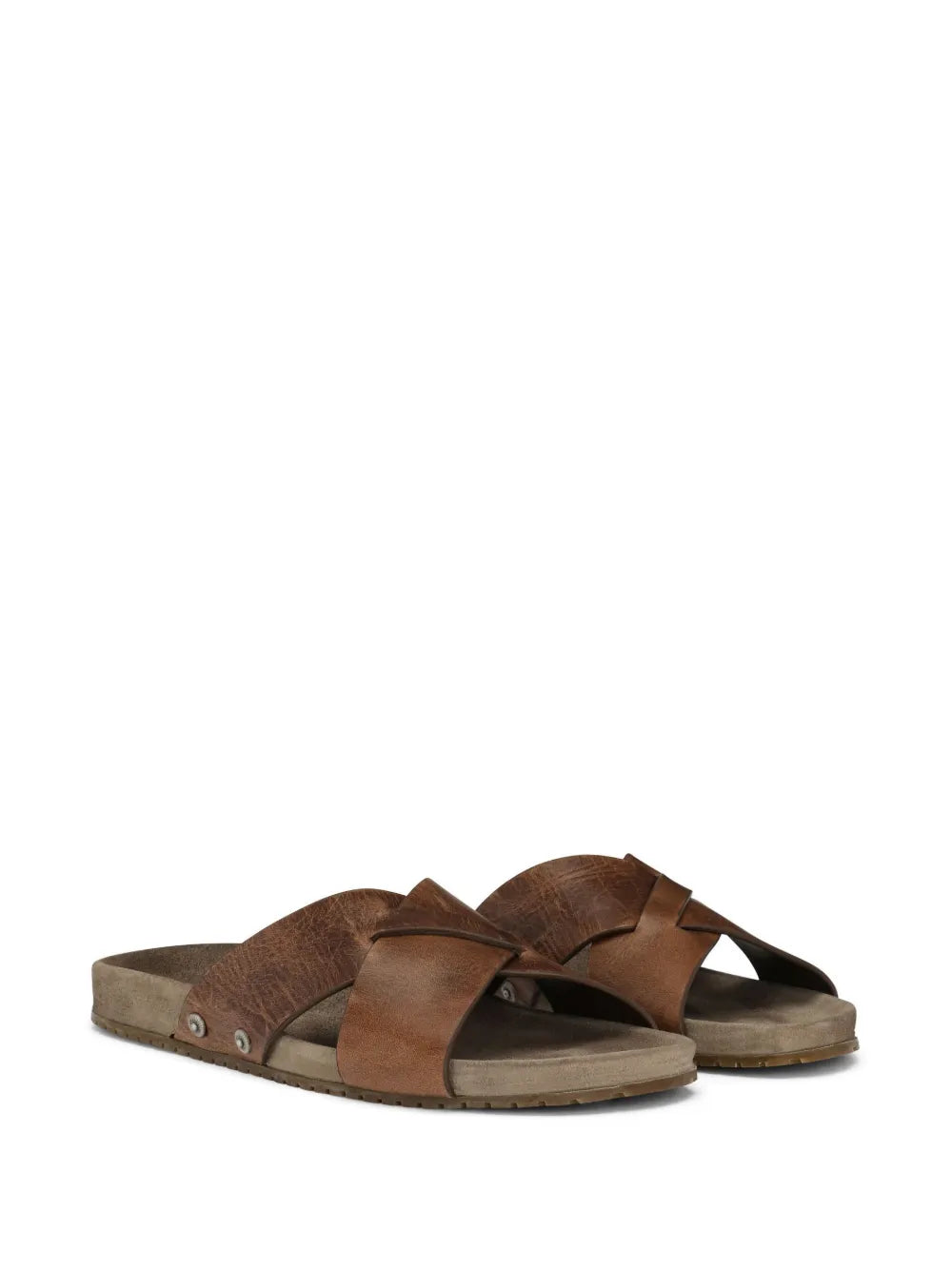 Dolce & Gabbana distressed leather slides