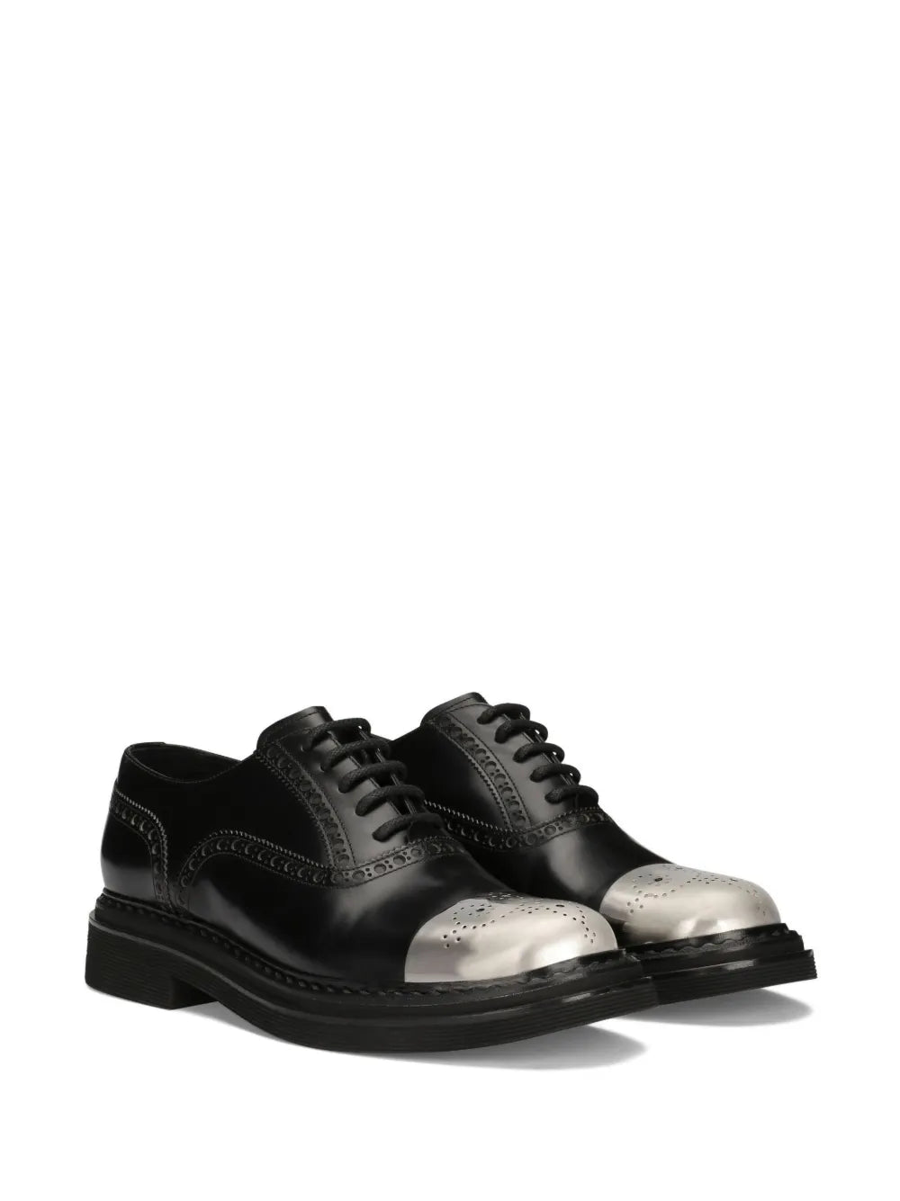 Dolce & Gabbana Francesina contrast-toecap rubber Derby shoes