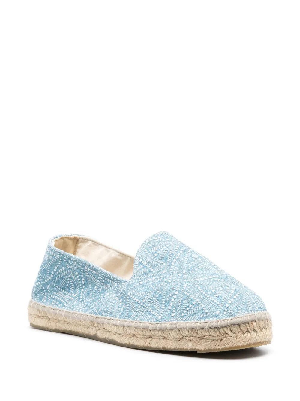 Manebi geometric-pattern raffia espadrilles