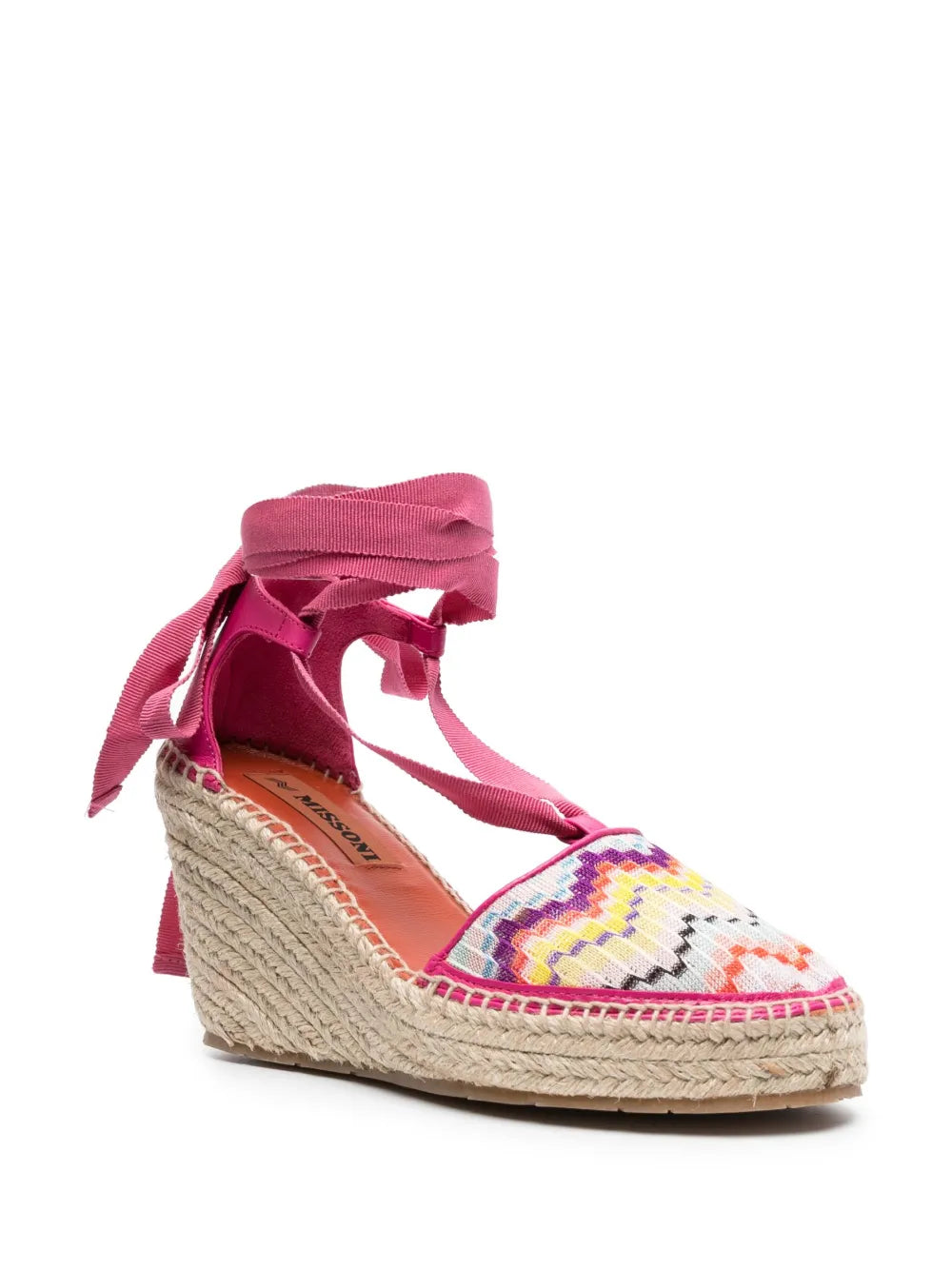 Missoni zigzag-woven wedge espadrilles