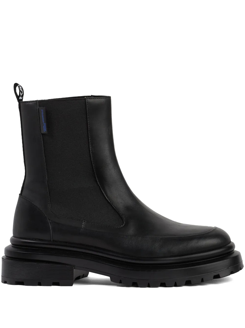 Karl Lagerfeld Jeans logo-print leather ankle boots