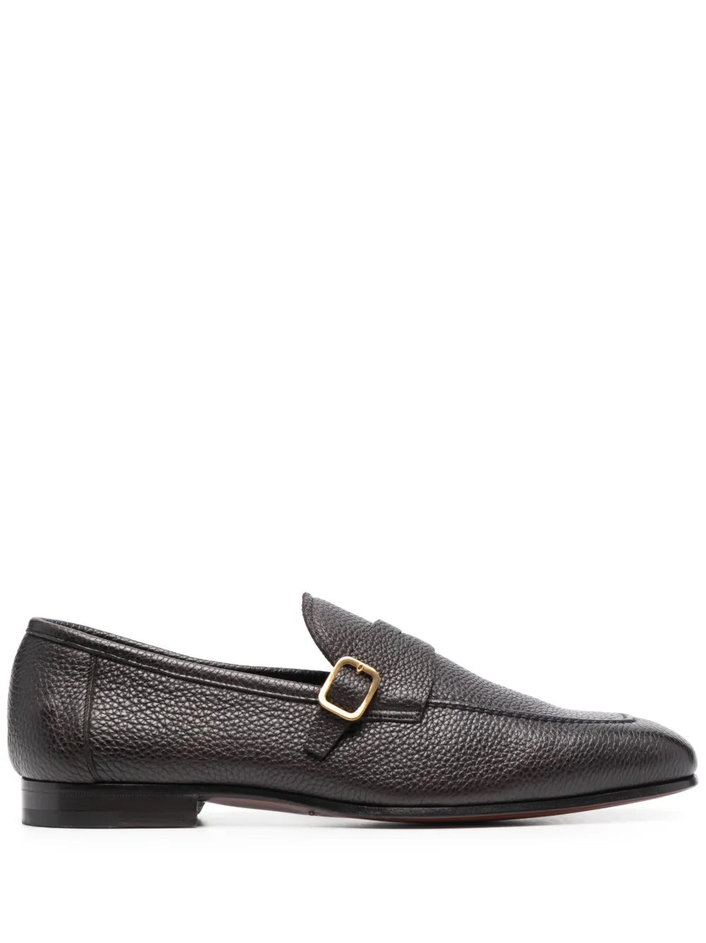 TOM FORD grained square-toe loafers