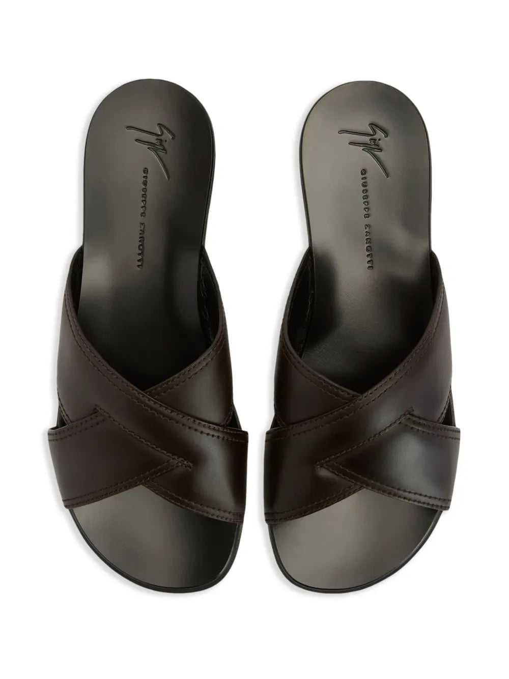 Giuseppe Zanotti Flavio crossover leather slides