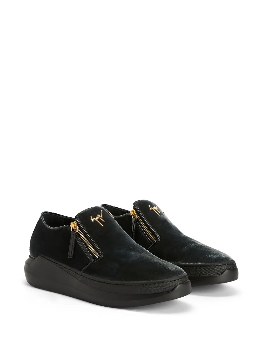 Giuseppe Zanotti Conley zipped velvet sneakers