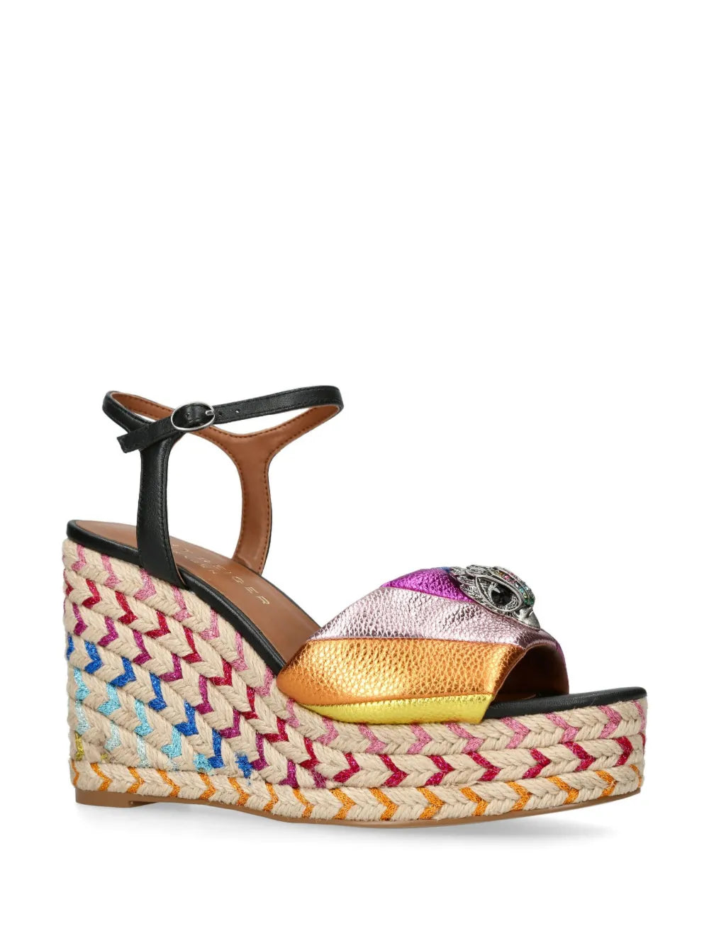 Kurt Geiger London Kensington 105mm metallic-threading espadrilles