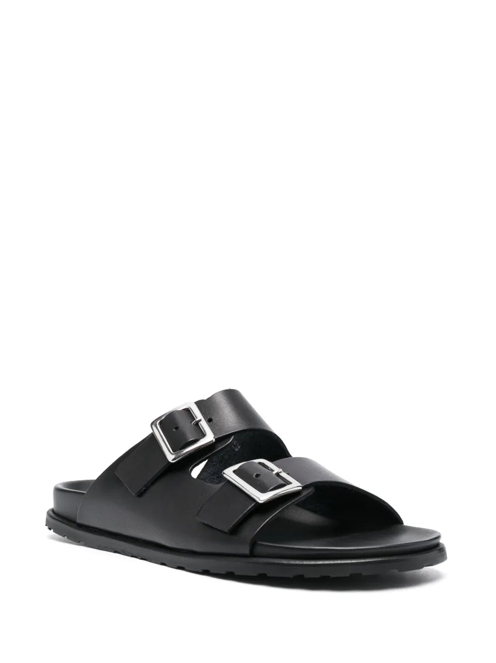 Scarosso buckle leather sandals