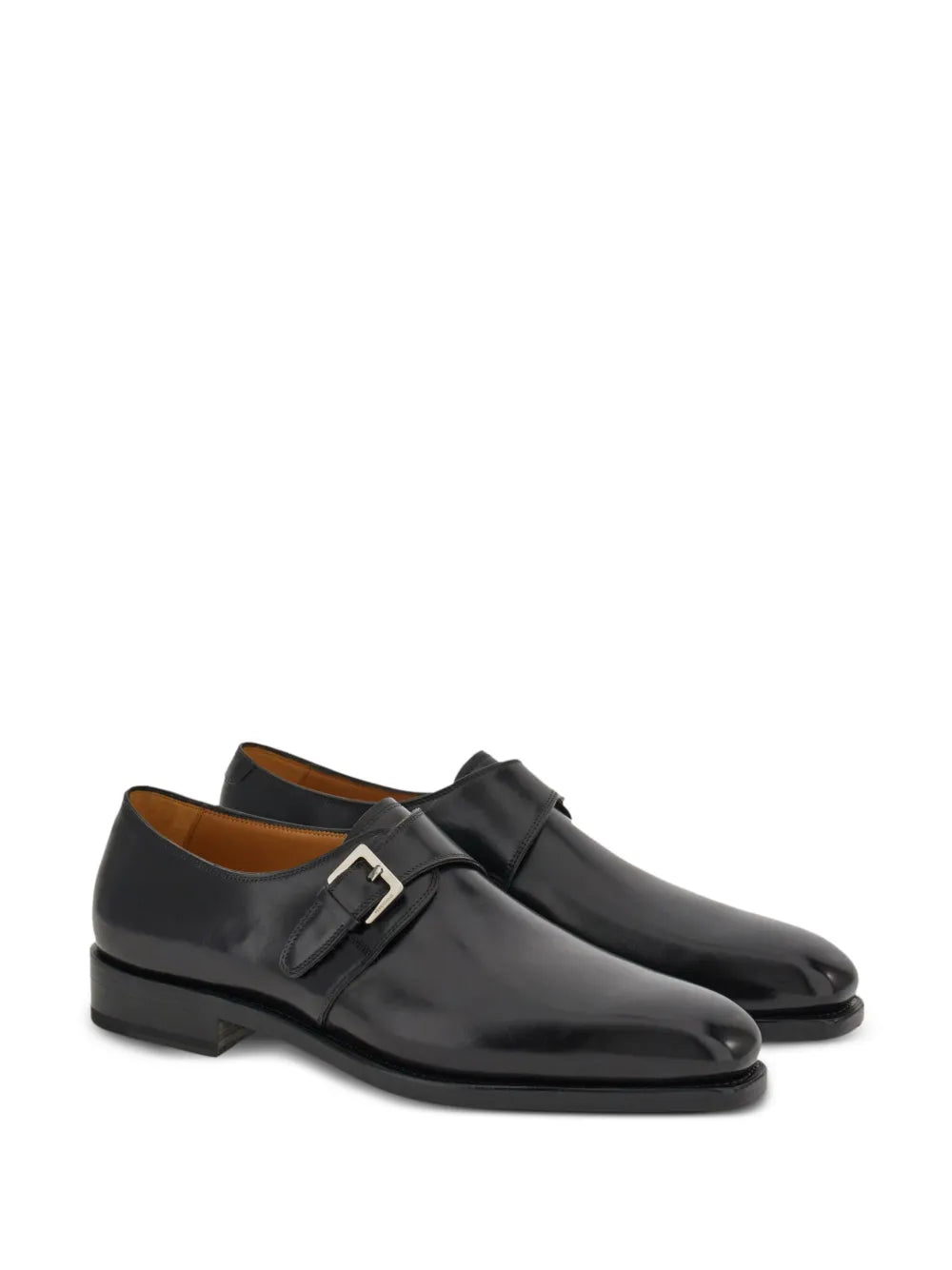 Ferragamo buckle-strap leather monk shoes