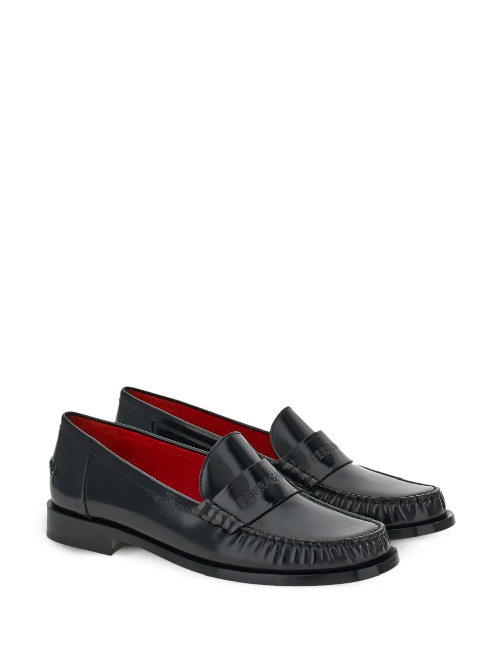 Ferragamo debossed-logo leather loafers
